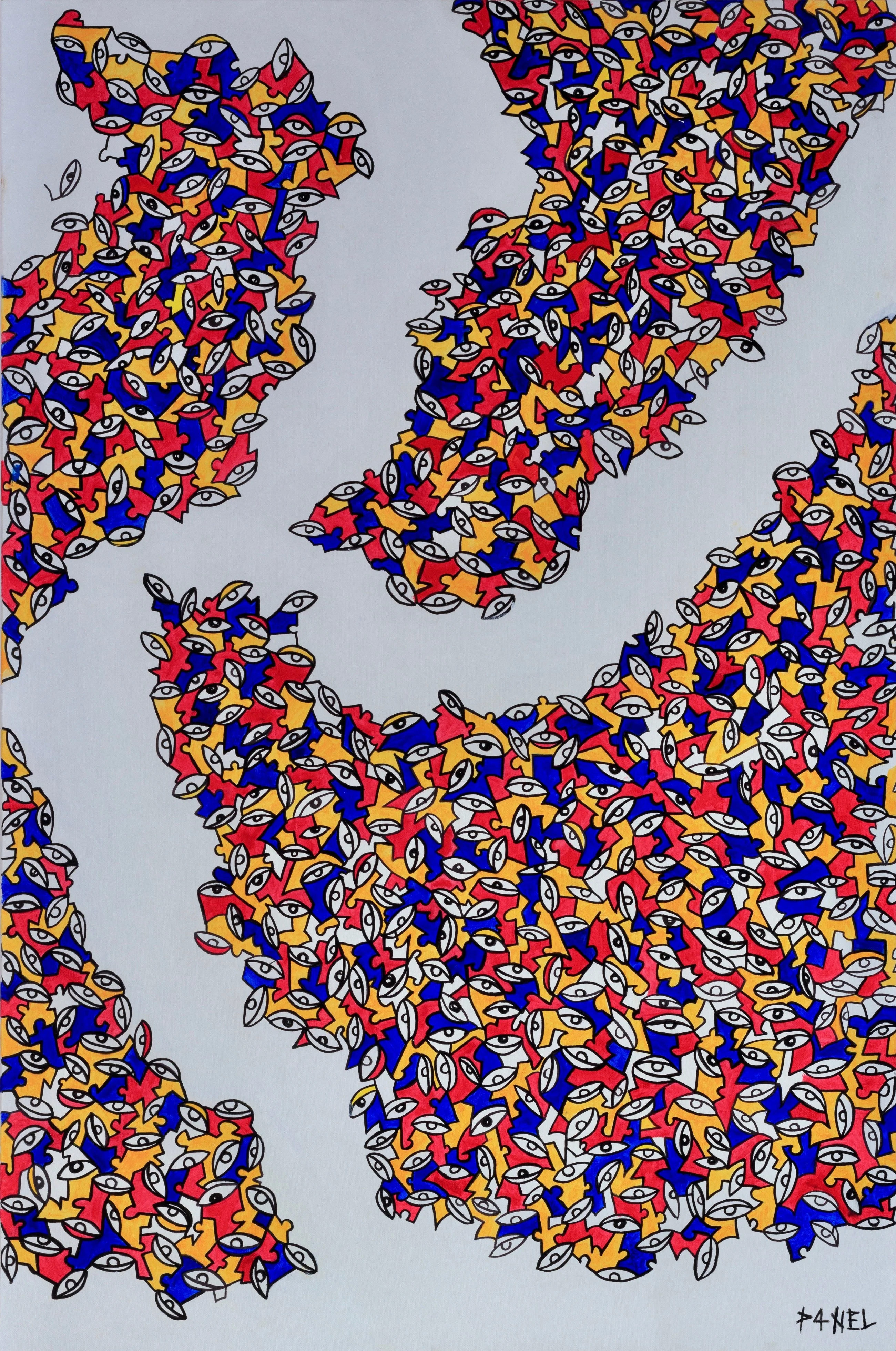 UNIVERSALISATION, huile sur toile, 2021, par P4NEL