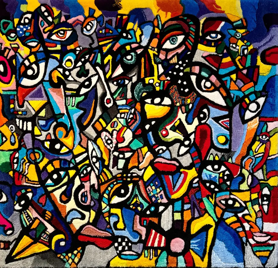 COLORISATION CARPET, tapisserie sur toile, 2023, par P4NEL